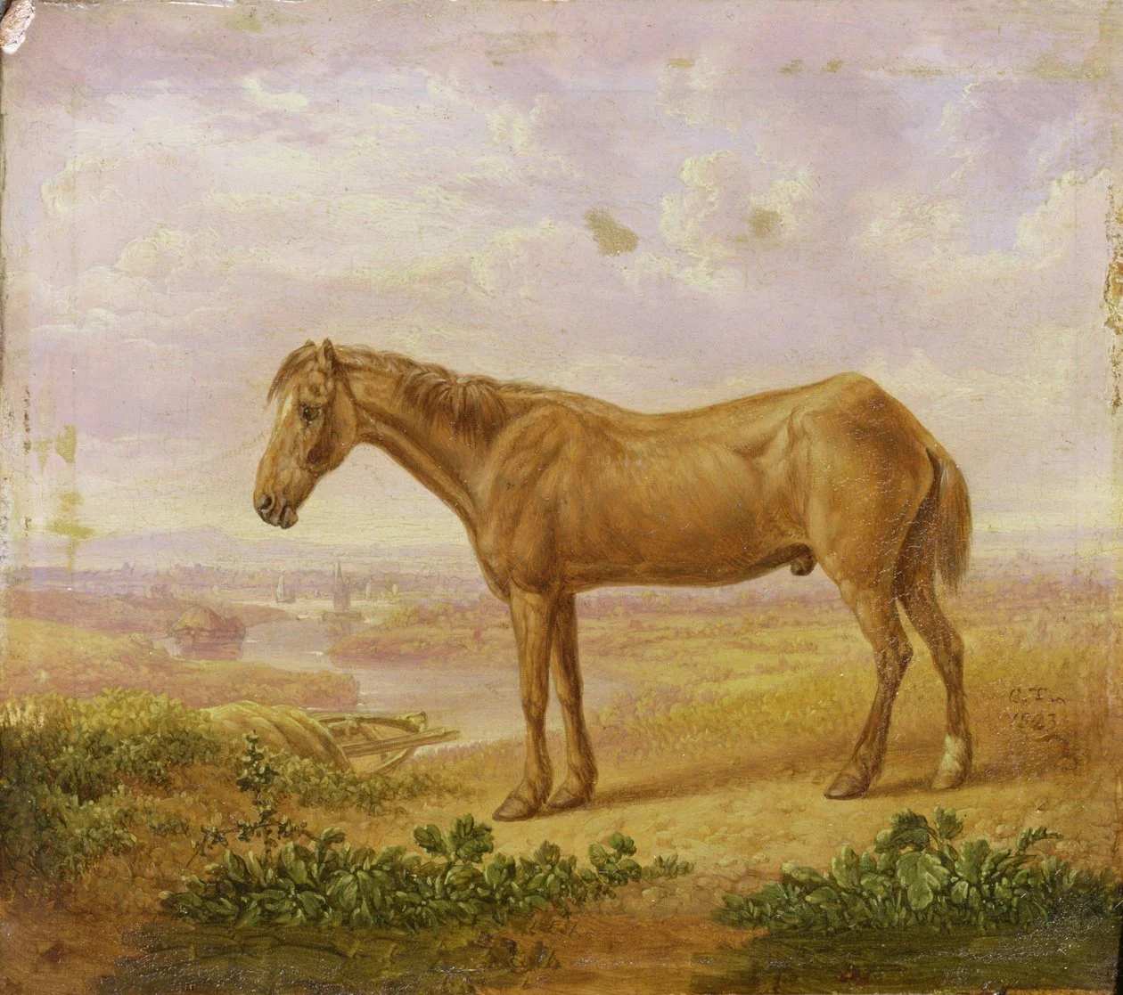 Charles Towne's portrait of Old Billy, a thin aged horse with ribs showing but ears pricked and a quiet dignity in his stance