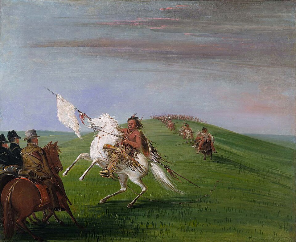 Comanche warriors in formation