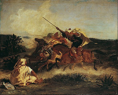 Eugene Delacroix painting of Fantasia